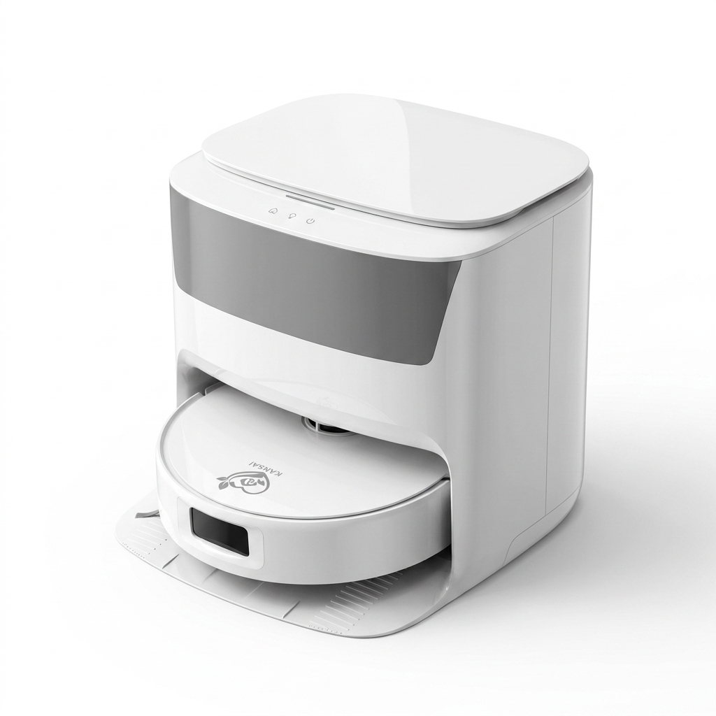 Robot Hút Bụi Lau Nhà KANSAI V9 – Tự Giặt Giẻ, Pin Trâu 6 Tiếng, Camera AI Né Vật Cản
