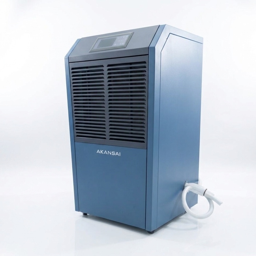 Máy Hút Ẩm Công Nghiệp AKANSAI 120L – Công Suất Siêu Mạnh 120 Lít/Ngày, Thoát Nước Liên Tục, Cho Không Gian 200-350m²