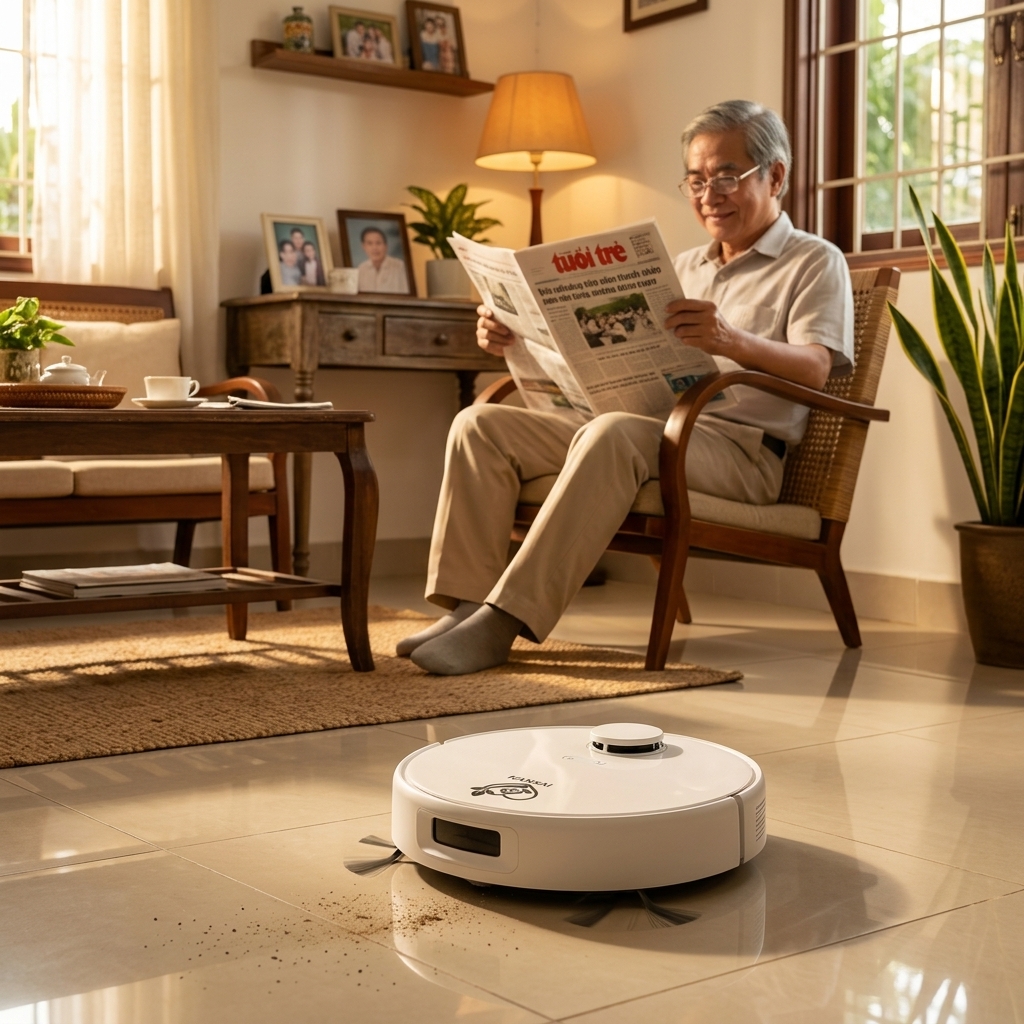 Robot Hút Bụi Lau Nhà KANSAI V9 – Tự Giặt Giẻ, Pin Trâu 6 Tiếng, Camera AI Né Vật Cản - Ảnh 4