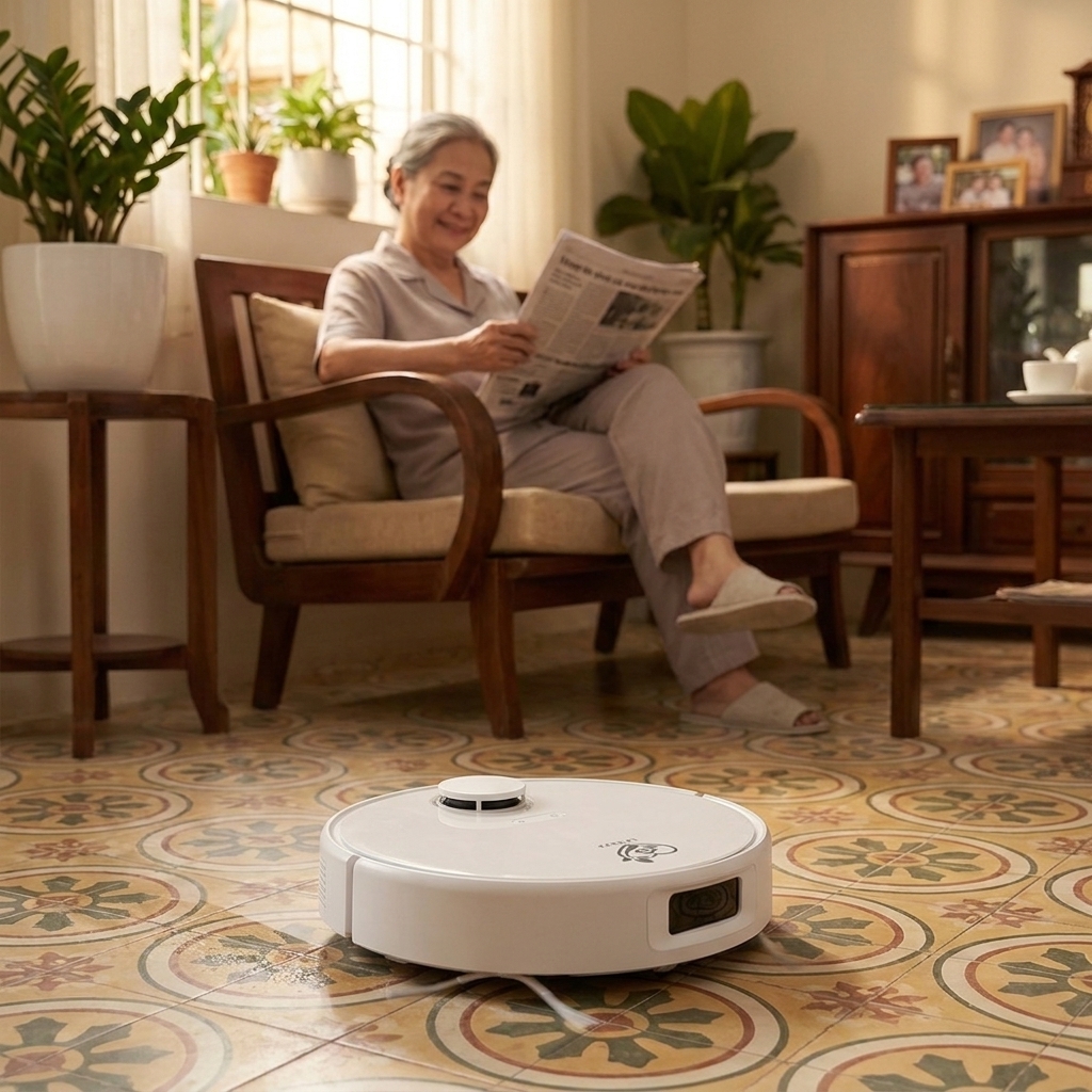 Robot Hút Bụi Lau Nhà KANSAI V9 – Tự Giặt Giẻ, Pin Trâu 6 Tiếng, Camera AI Né Vật Cản - Ảnh 5