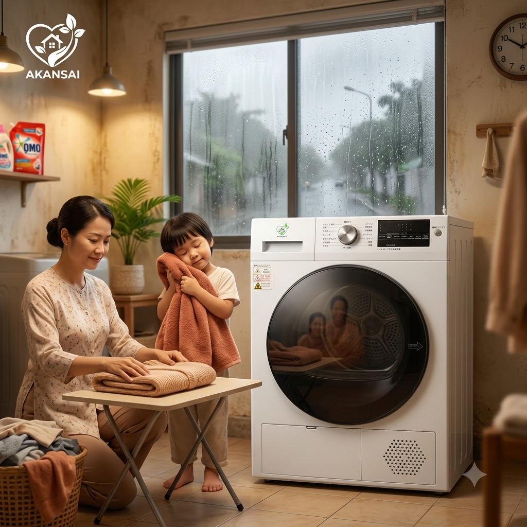 Máy Sấy Quần Áo Bơm Nhiệt AKANSAI RGY9003A – 9KG, Công Nghệ Heat Pump Tiết Kiệm Điện, Bảo Hành 12 Tháng - Ảnh 4